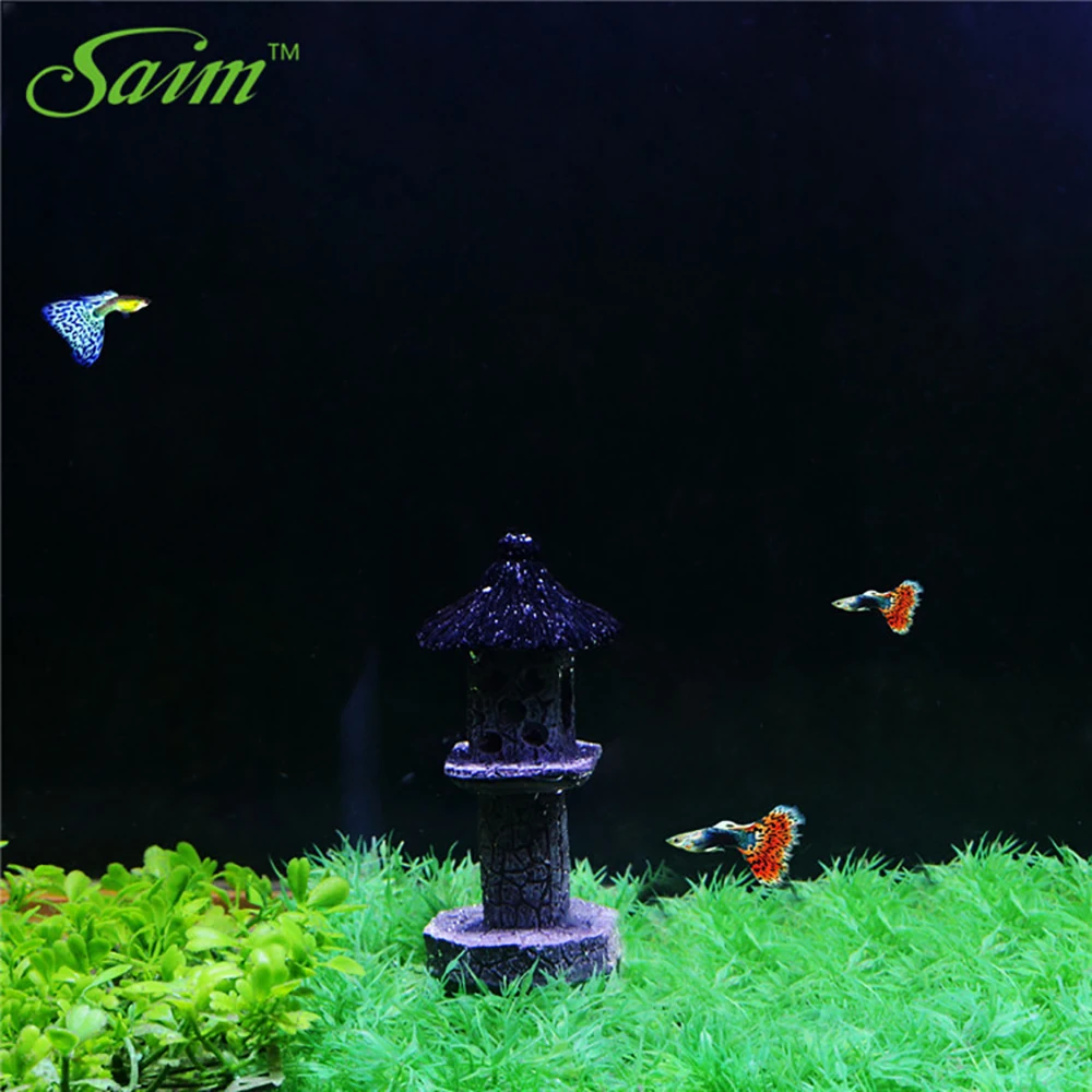Саим башня Аквариум Украшение Аксессуар Маяк смола Искусственный Рок