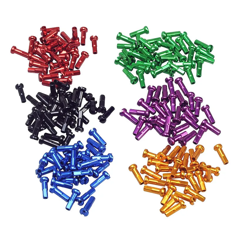 100 шт. колпачки для спиц велосипеда из алюминиевого сплава | Спорт и развлечения