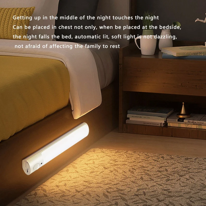 

NL7 Night Light, a Smart Sensor Soft Light Night Light with No Punching and No Wiring USB Charging for Bedroom
