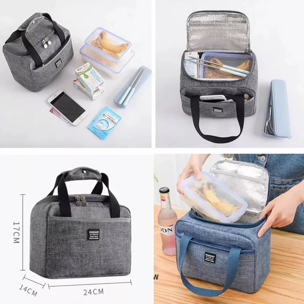 Tote Family Travel Picnic Drink Fruit Food Fresh Thermal Insulated Women Men Cooler Bento Lunch Box Bag | Багаж и сумки