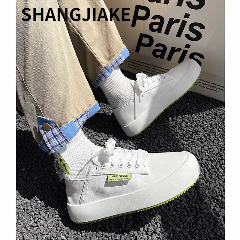

2021 New Men's Shoes Men's Thick-soled Big Head Casual Sports Students Harajuku Ulzzang Men's Shoes