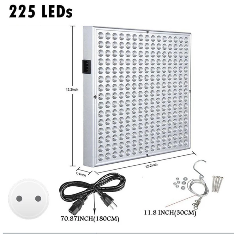 Kopen Volledige Spectrum Led Grow Light 45W 255 Leds Pro Kweeklampen Hydrocultuur Opknoping Kit Voor Kasplant Groei Verlichting