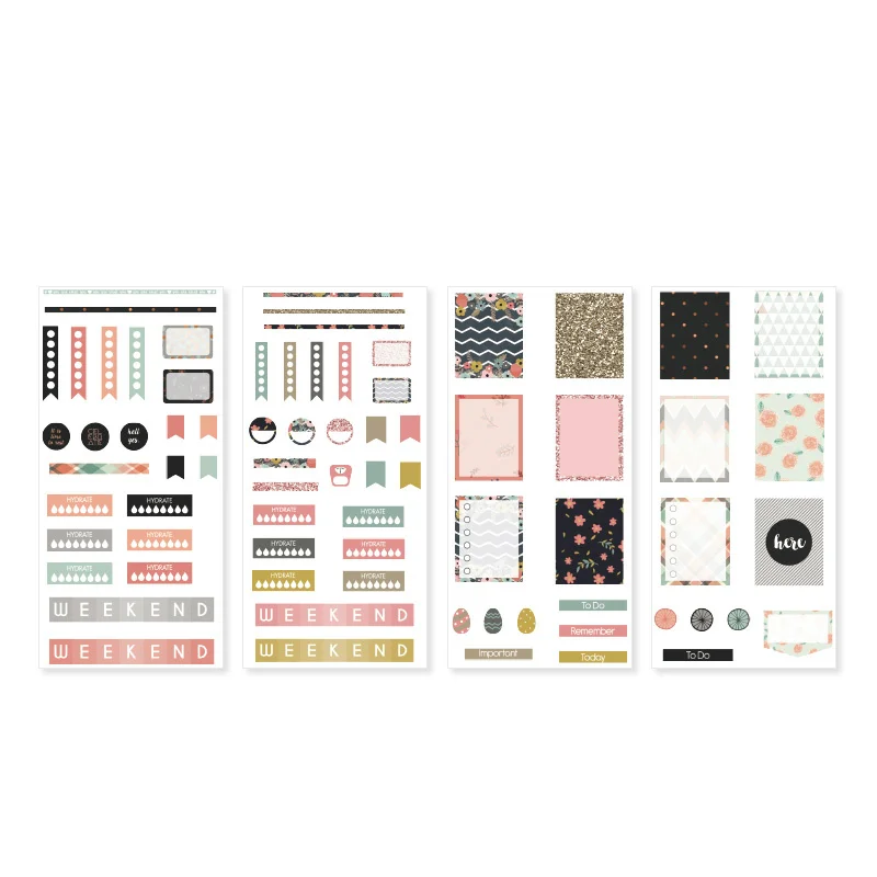 Mr. paper 24 дизайна 4 шт./лот на основе Sketchbook Deco Наклейки из бумаги васи Скрапбукинг пули журнал популярный деко постельное белье наклейки - Цвет: 3