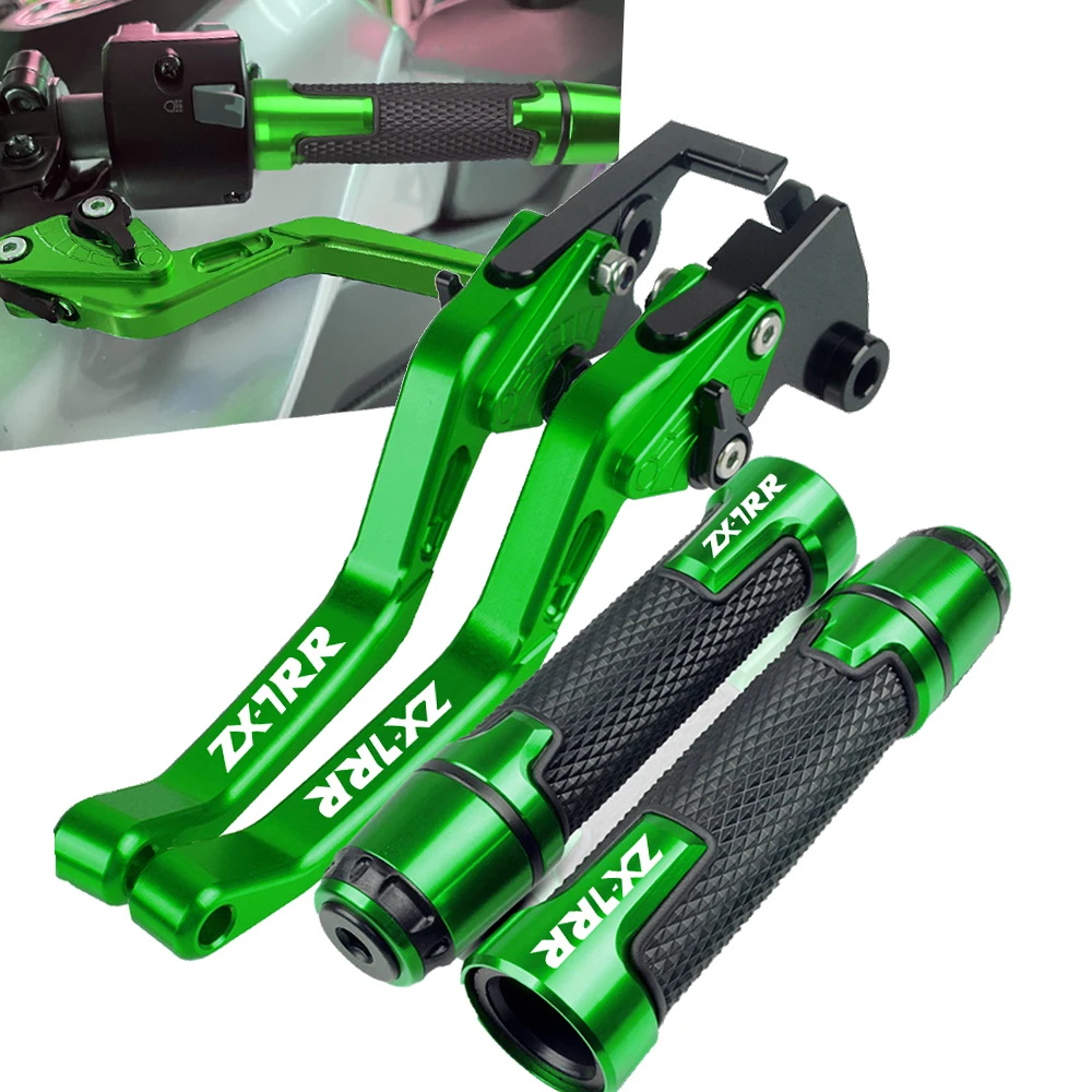 

Motorcycle CNC Adjustable Brake Clutch Levers Handle bar grips For KAWASAKI ZX7RR ZX7 RR 1989-2003 2002 2001 2000 1999 1998 1997