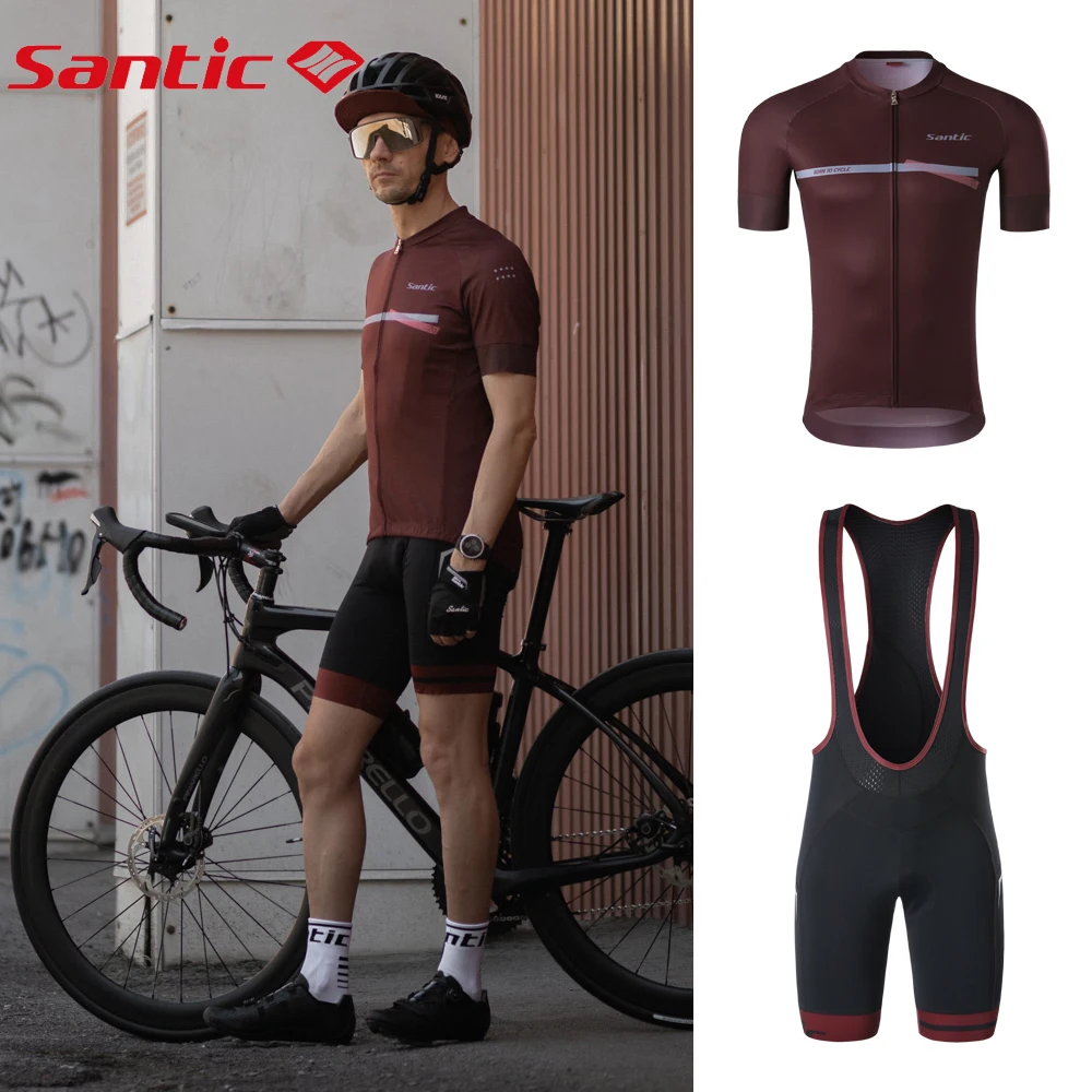 

New Arrival! Santic Men Cycling Jersey Set Breathable Summer MTB Road Bicycle Jerseys Cycling Clothing Short Bike Jersey
