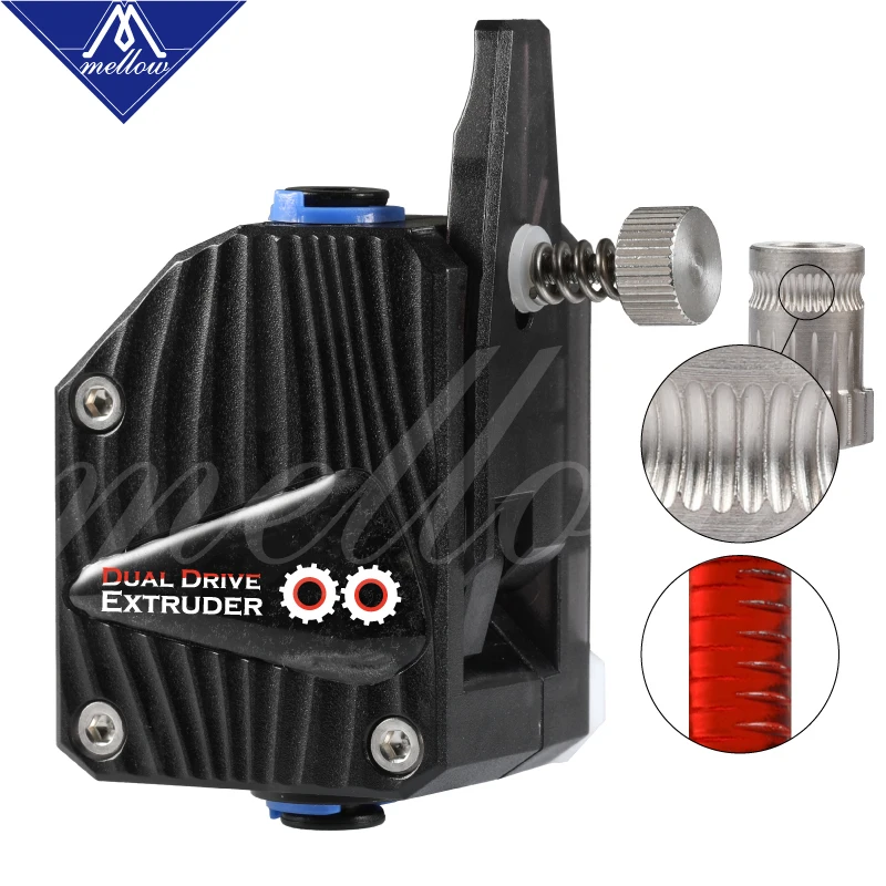 

Mellow Hardened Steel DDG Extruder Bowden Dual Drive Extruder For MK8 Anet Cr-10 Prusa I3 Mk3 Ender 3 Upgrade 3D Printer Parts