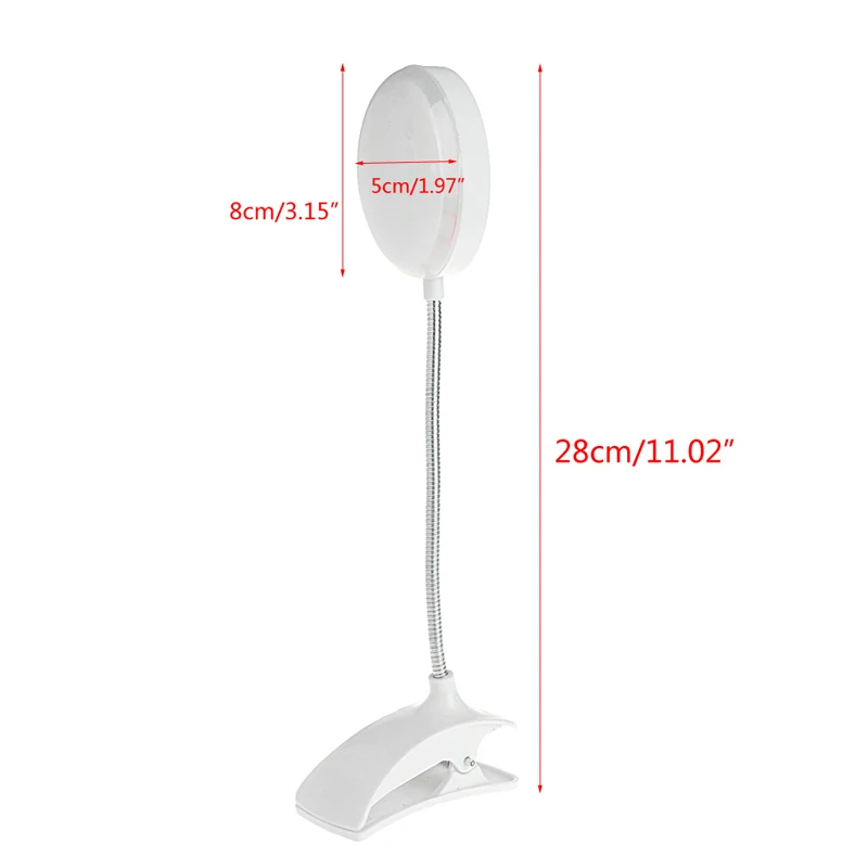 

Flexible Clip-on Table Lamp LED Clamp Reading Study Bed Laptop Desk Bright Light