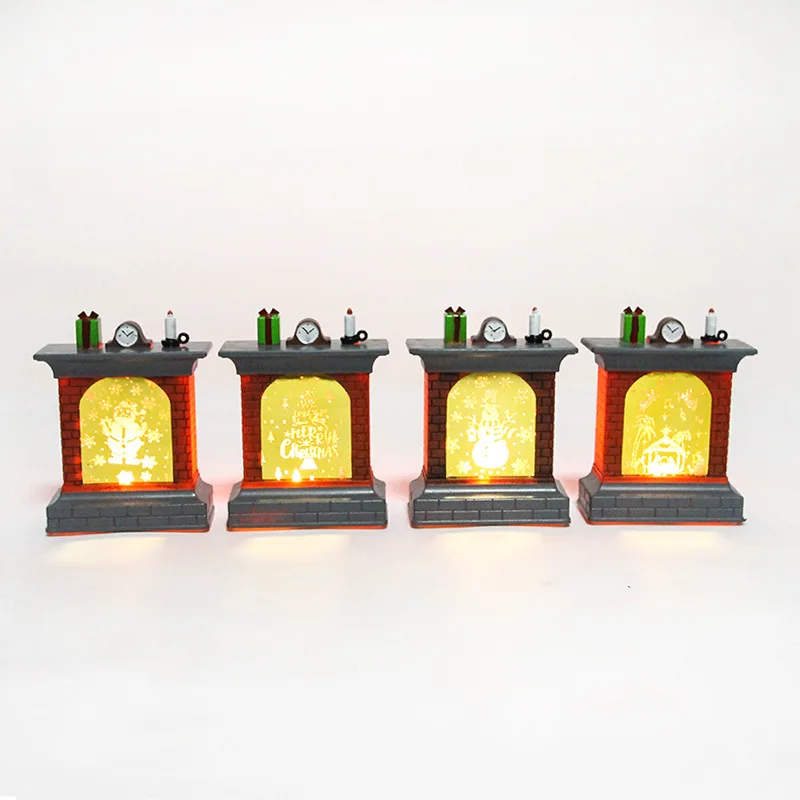 Светящийся Рождественский камин украшение реквизит для рождевечерние красочное