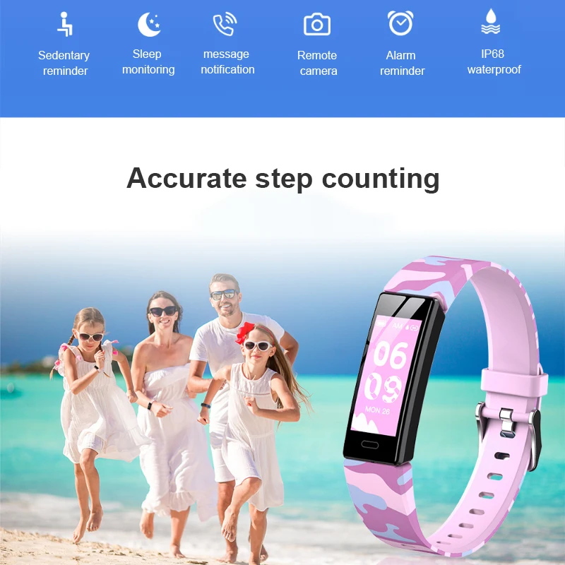 Bluetooth Smart Watch Kids Watches Children For Girls Boys Sport Bracelet Child Wristband wristband Fitness Tracker IP68 Waterpr