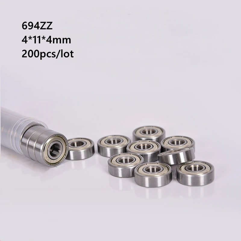 200 шт./лот 694 694Z 694ZZ 4x11x4 мм миниатюрный глубокий шаровой подшипник 4*11*4 мм|bearing honda|ball