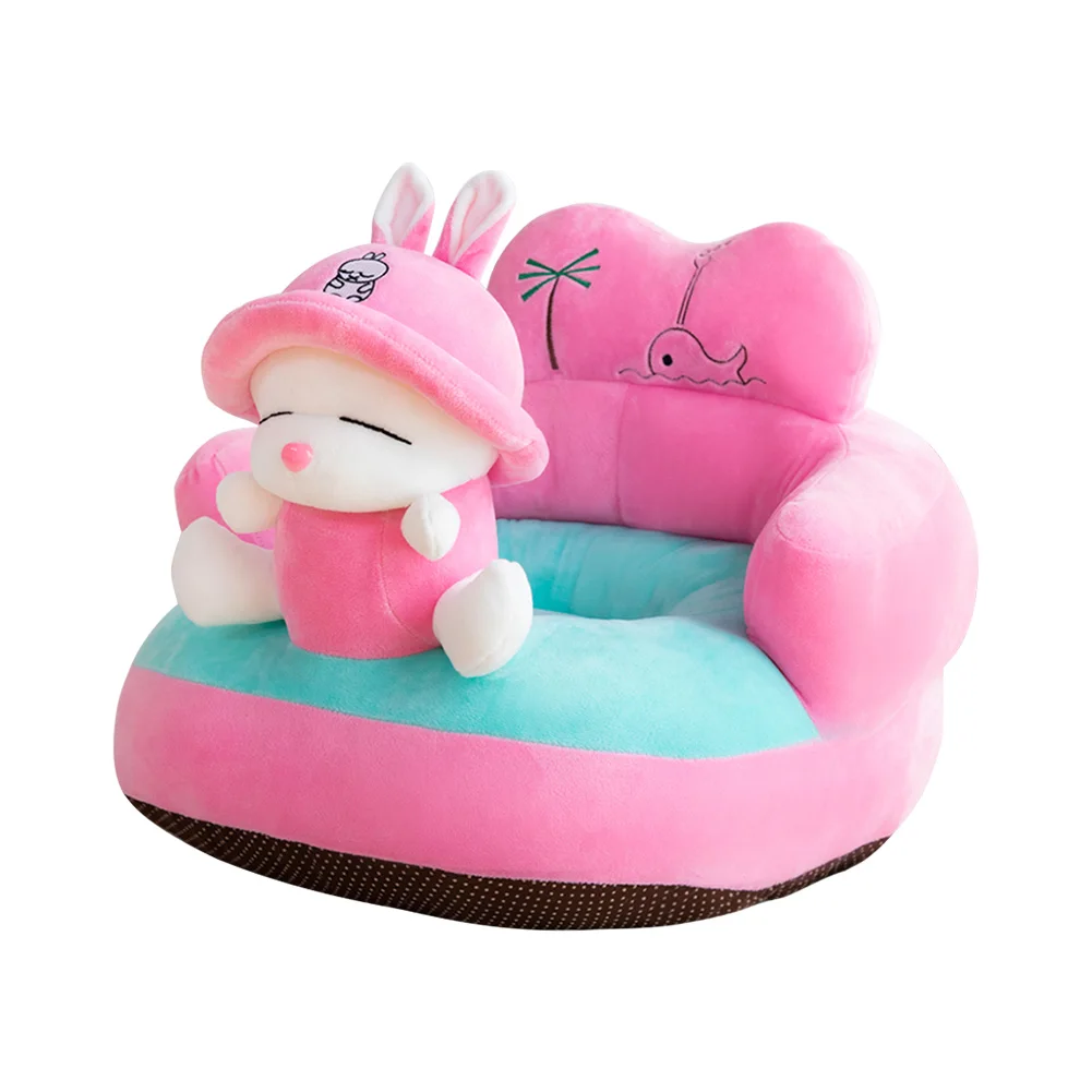 

New Cute Cartoon Sofa Skin for Infant Baby Seat Sofa Cover Sit Learning Chair Washable Only Cover With Zipper Without PP Cotton
