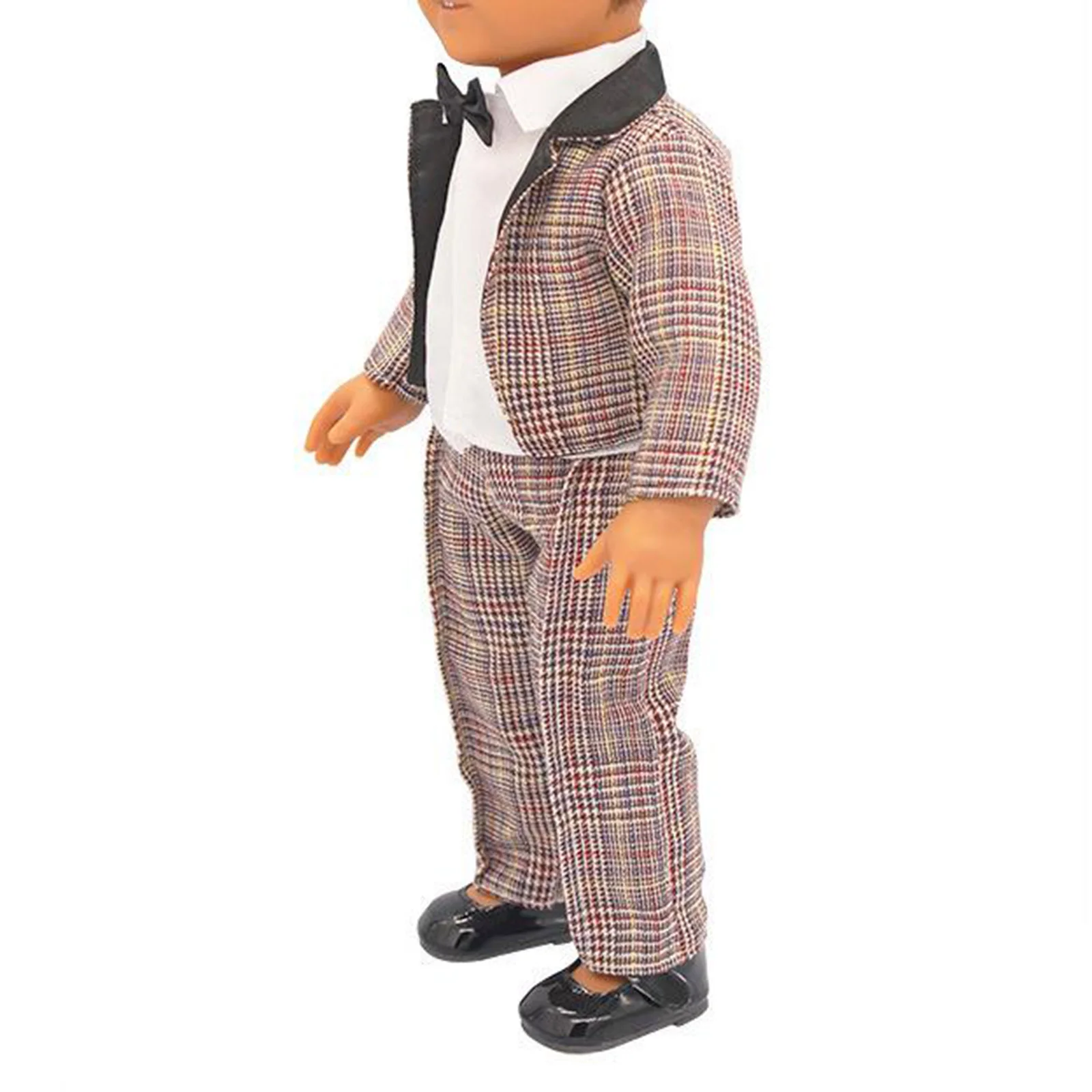 

3 предмета 18 ''для мальчиков смокинг для куклы Набор-одежды подходят для американская кукла-Черная курточка,