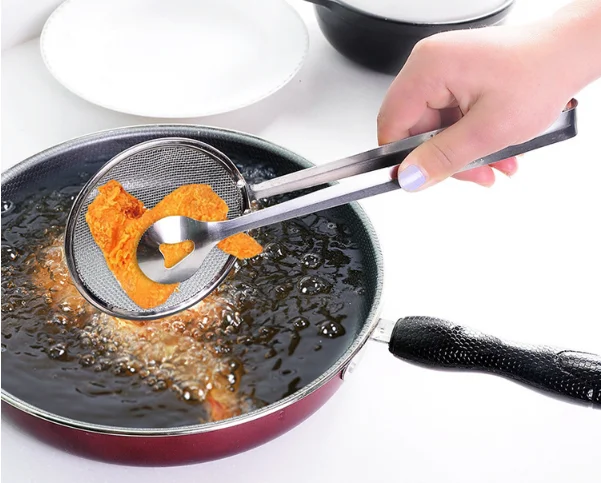 1 шт. ложка для жареной еды из нержавеющей стали кухонный дуршлаг фильтр слив пищи
