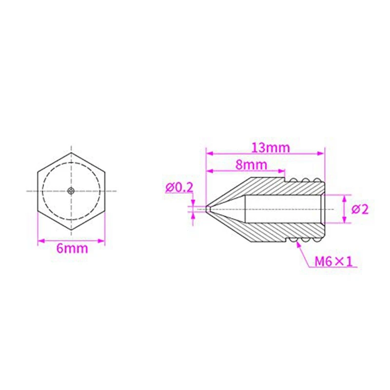 

18 шт. MK8 сопло M6 Резьбовая нержавеющая сталь для 1,75 мм нити Creality CR-10 Ender 3 сопло MK8 Makebot 3D принтер