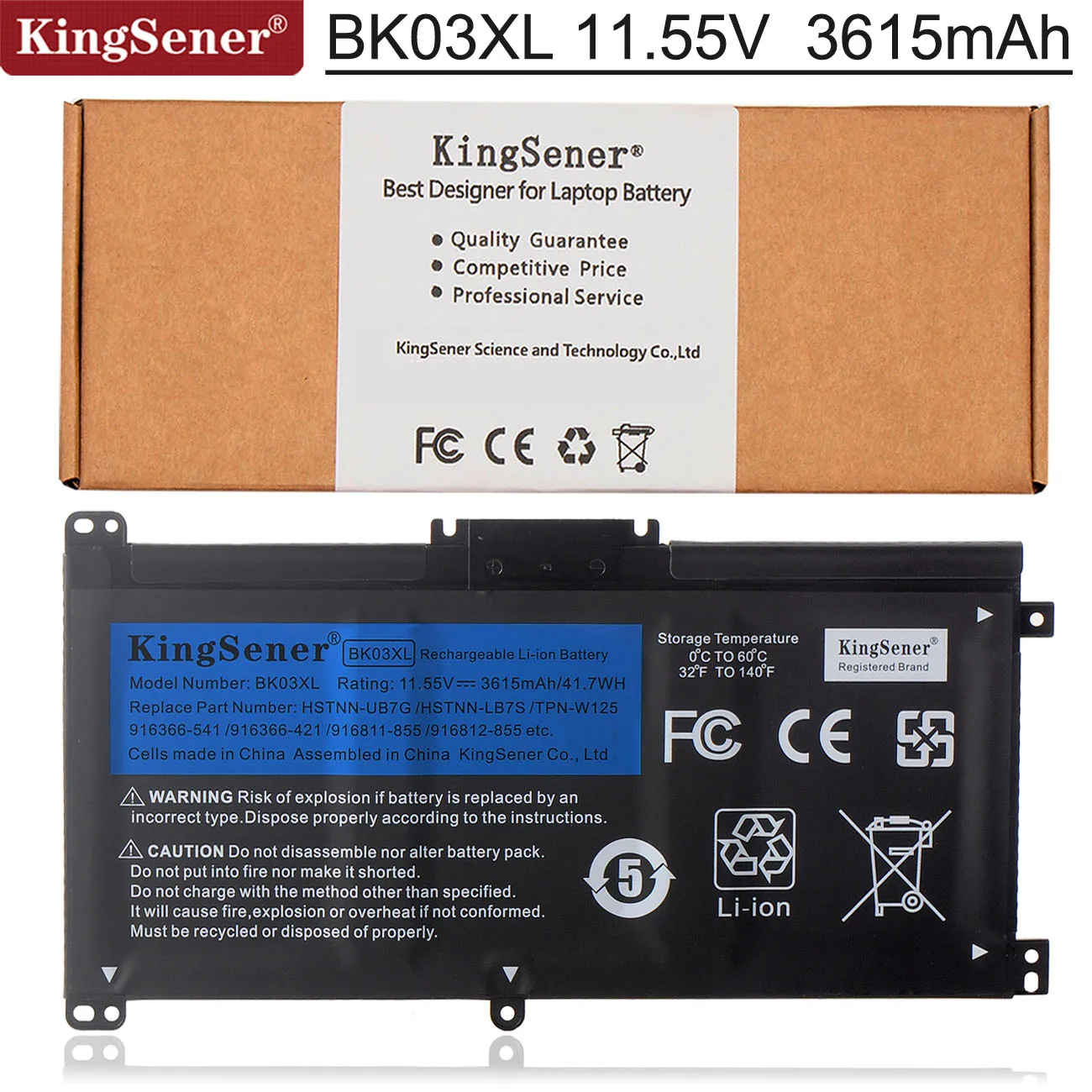 Kingsener-bateria para Modelos Bk03xl hp Pavilion X360 14 14m 14m 14-ba033tx 14-ba001ns Baterias p/ laptop