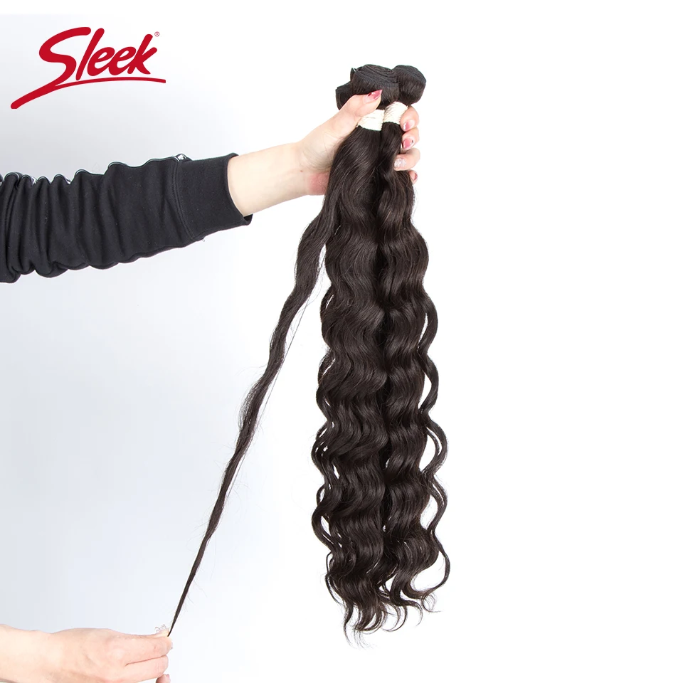 Гладкие двойные бразильские волнистые волосы пряди натуральный цвет от 10 до 26