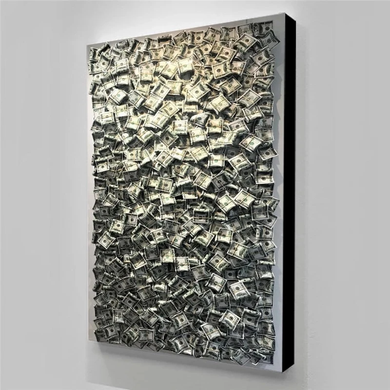 Настенная Картина на холсте HD деньги абстрактные забавные крутые принты постер