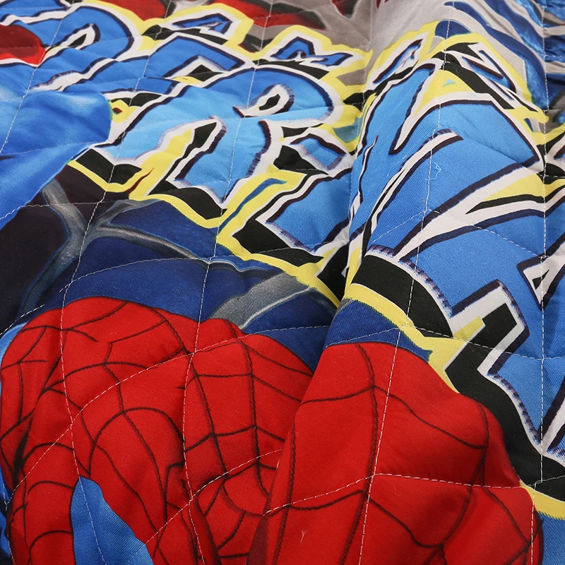 Тонкое стеганое одеяло с рисунком Человека-паука Летнее Детское декор для