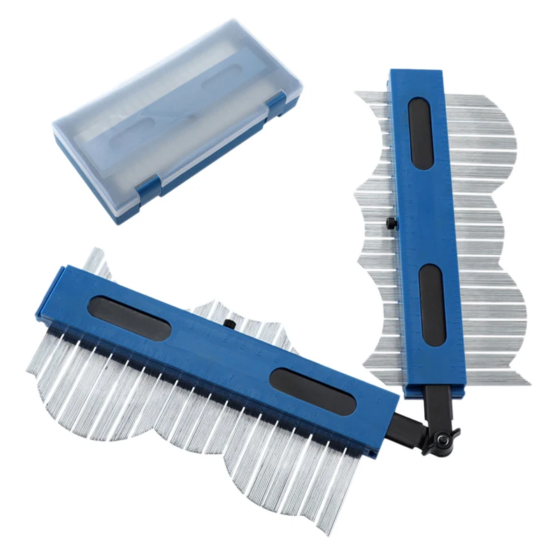 

2 Pieces Metal Contour Gauge with Angle Connector Profile Gauge Shape Duplicator Precisely Fast Copy Irregular Shapes for Perfec