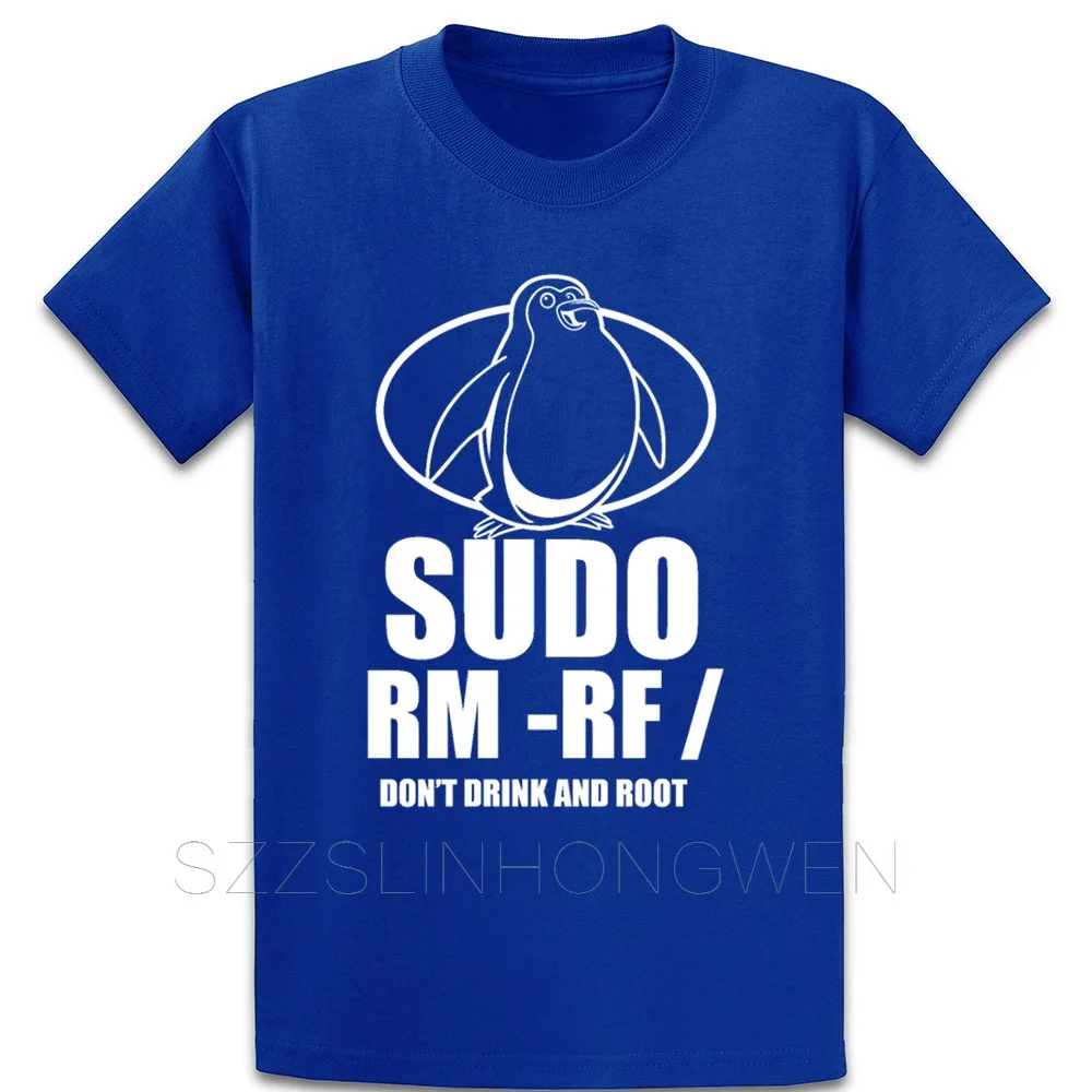Sudo Rm Rf Tux Linux забавная футболка с кодовым принтом «напиток и корень», трикотажная летняя стандартная футболка с круглым воротником и коротким рукавом