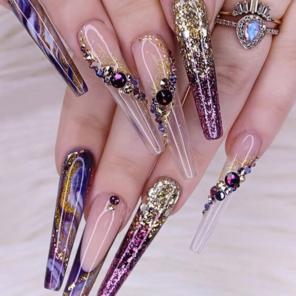 600 шт. XXL сверхдлинные Типсы для ногтей профессиональный салонный прозрачный