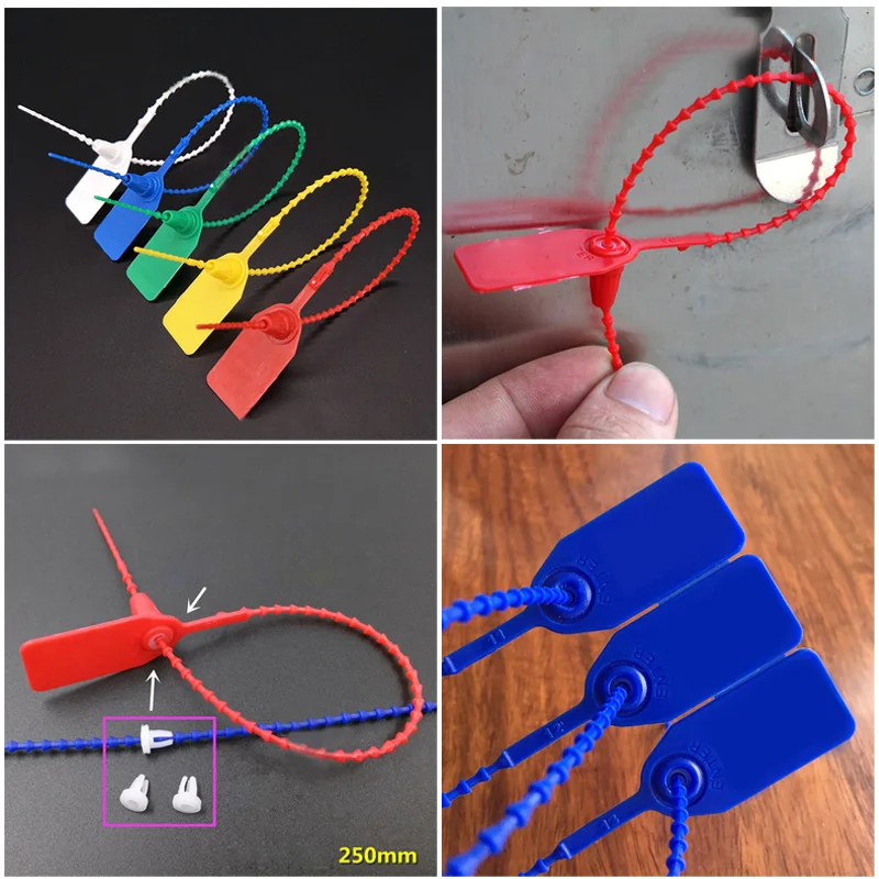 Пластиковые бирки пронумерованные стяжки безопасные анти тамперные уплотнения