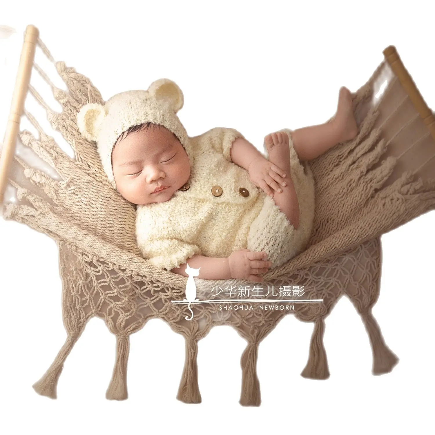 Альпака новорожденных вязать с мишкой Тедди комбинезон комплект одежды