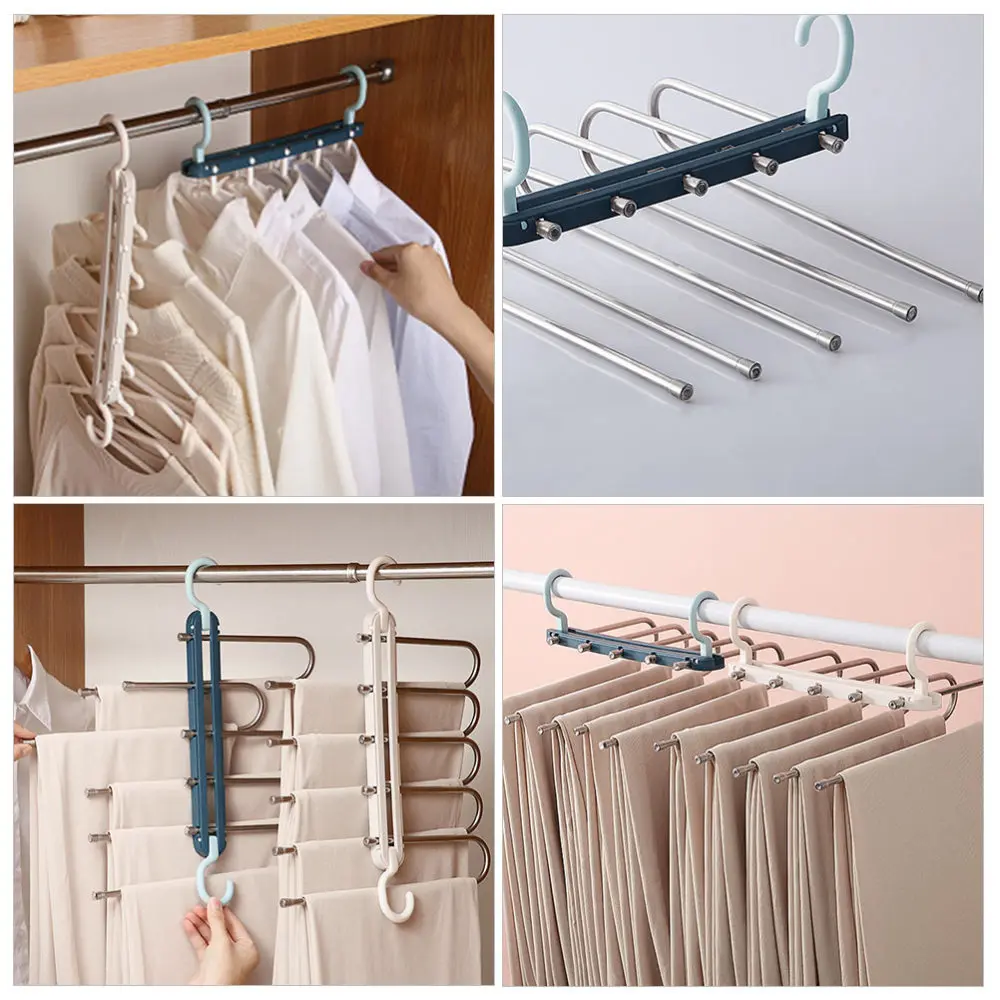 

1Pc Multi-layer Hanger Pants Rack Scarf Rack Wardrobe Multifunctional Hanger