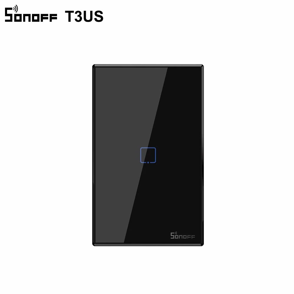 Sonoff T2 US 1 Gang Интеллектуальный выключатель света SONOFF T1 T2 T3 Интеллектуальный переключатель Wi-Fi Сенсорный экран пульт дистанционного управления 1/2/3 433 МГц RF/Голосовое управление/приложение/сенсорный экран Управление умный дом Alexa Google Home - Color: Sonoff T2 US 1 Gang