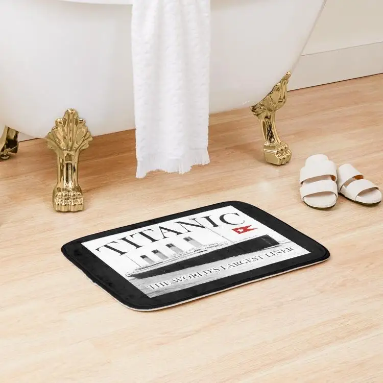 

Titanic Rms Titanic Cruise Ship Disa Bath Mat Shower Room Anti-Slip Home Wash Living Room Toilet Carpet Decoration Modern