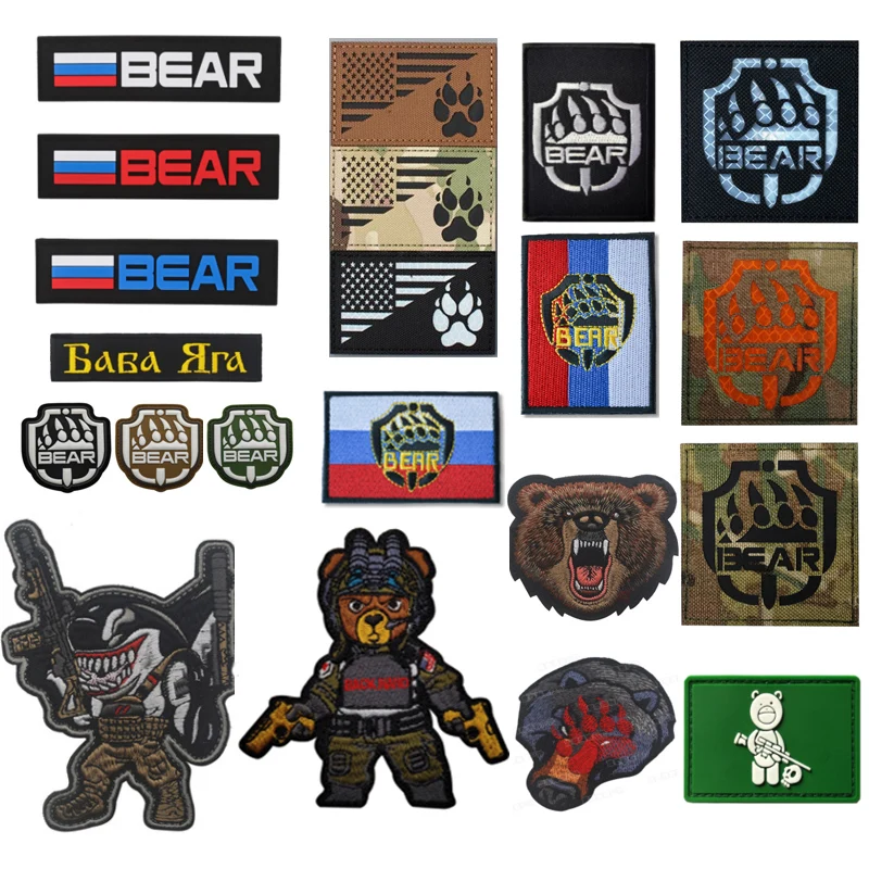 

IR Russia Escape From Tarkov USEC BEAR Embroidered Patch Russian Game Infrared Reflective/PVC Patch Tactics Badges Sticker