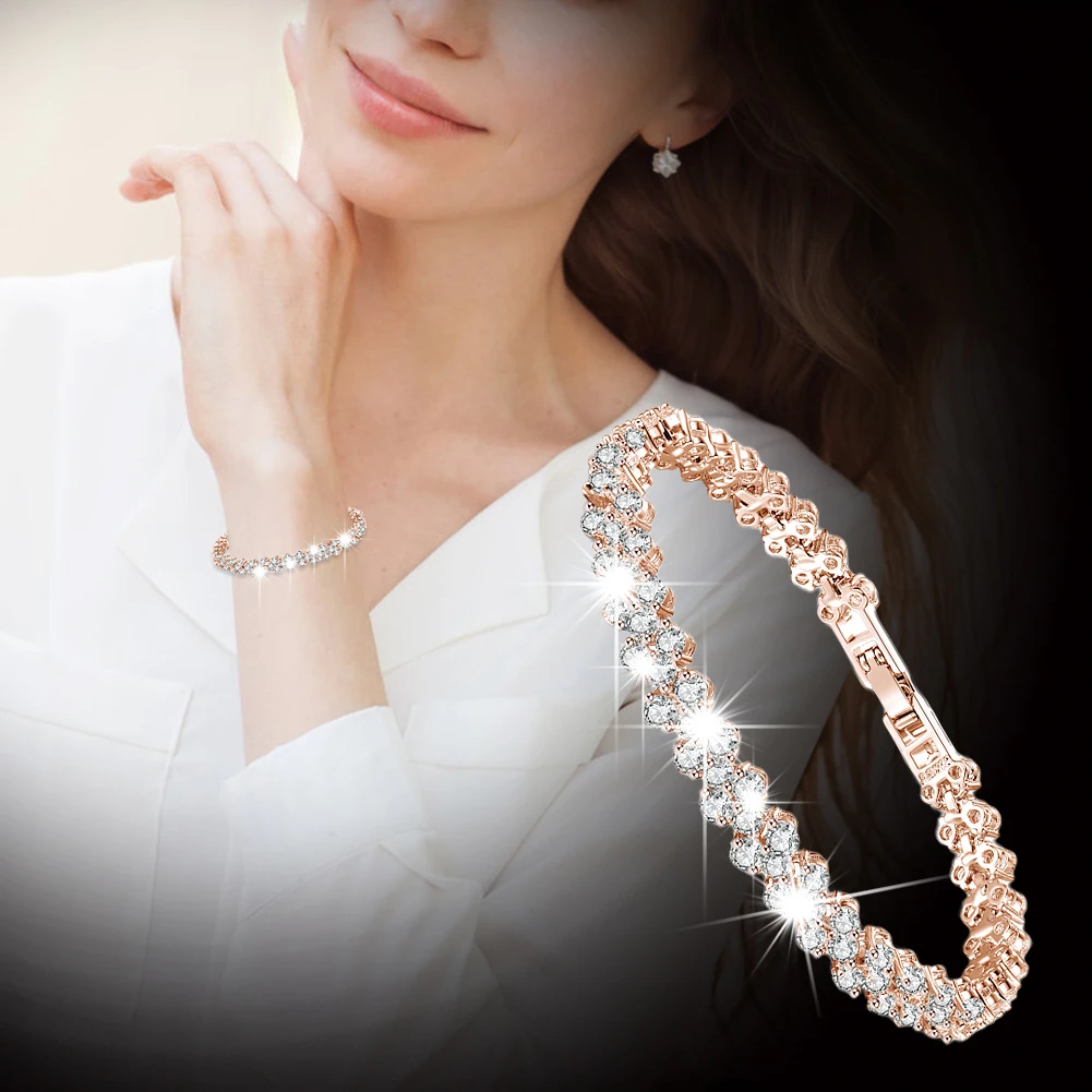 Новый Модный женский браслет в римском стиле браслеты с кристаллами подарки