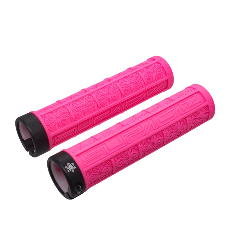 pink 1 pair 9 цветов Supacaz MTB Grip прочный ударопрочный велосипедный руль силиконовые гелевые ручки для горных BMX складной руль для велосипеда - Цвет: pink 1 pair