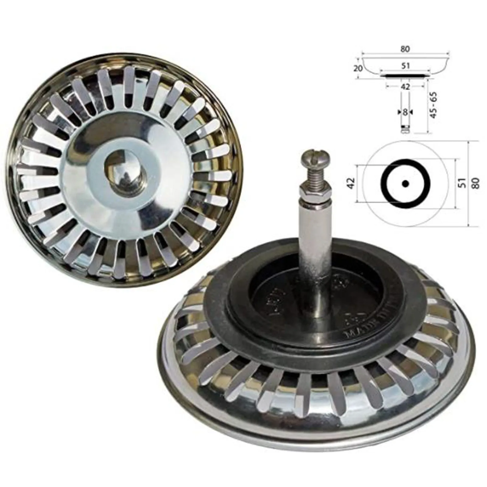 

Stainless Steel Kitchen Sink Stopper Universal Basket Filter For Offset Sink Stainless Steel Hair Catchers Floor Filter Stopper