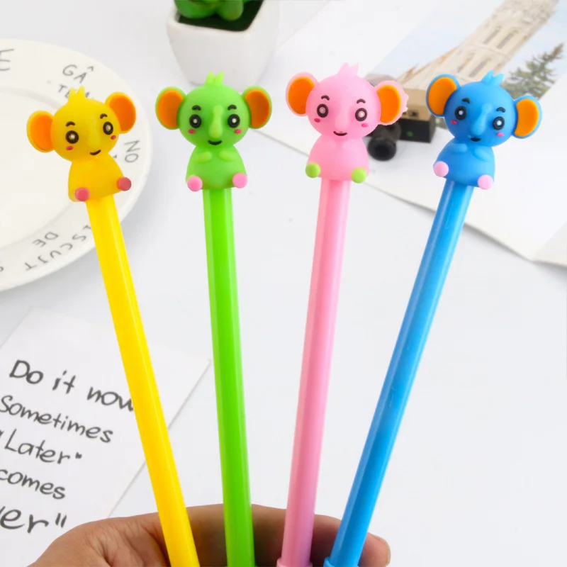 

50PCS Simple Creative Elephant Gel Pen Cute Cartoon Learning Stationery Water-based Pen Office Supplies Signature Pen Gel Pens