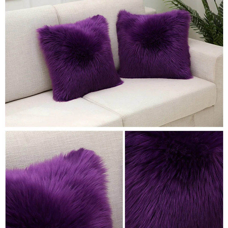 OIMG меховая бархатная накидка на подушку чехол для дивана чехлы осень 45*45 см
