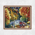 Набор для вышивки китайским крестом, с изображением улицы и дождя, 11CT, 14CT