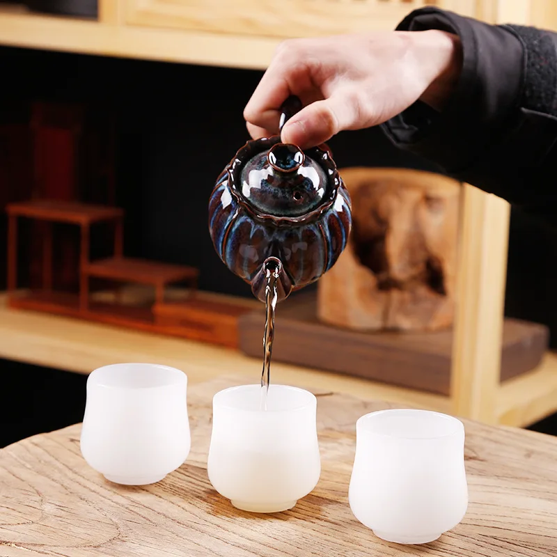 The Kiln Porcelain Teapot Filter dan hu Ceramic Kung Fu Tea Single yao Variable Drawing pao cha Home | Дом и сад