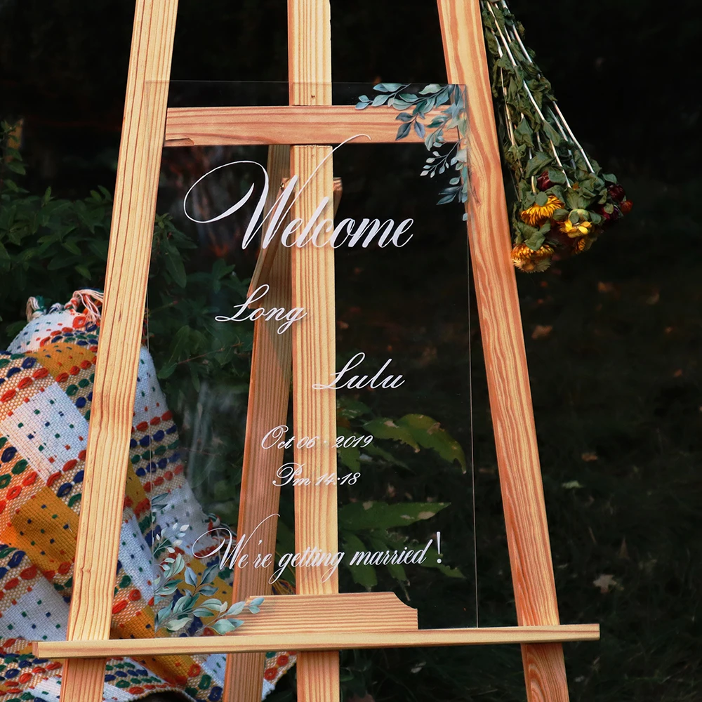 Свадебная акриловая доска для визиток Mori Western свадебные визитные карточки