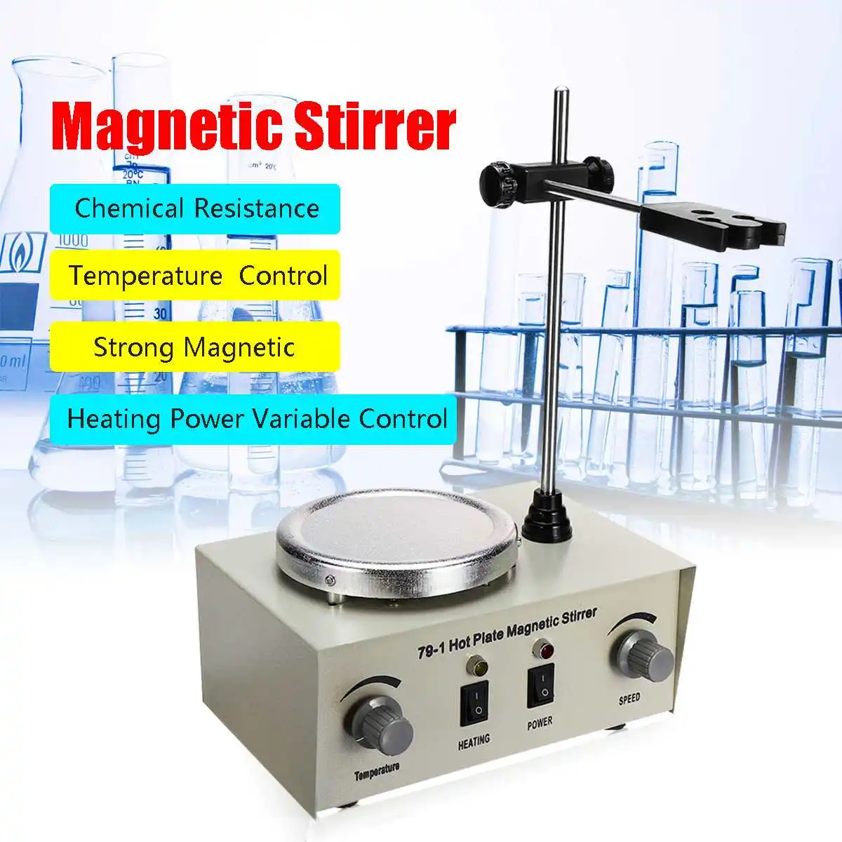 

220V/110V Heating Magnetic Stirrer Lab Mixer Machine 79-1 Hot Plate Magnetic Stirrer Lab Dual Control Mixer for stirring 1000ML