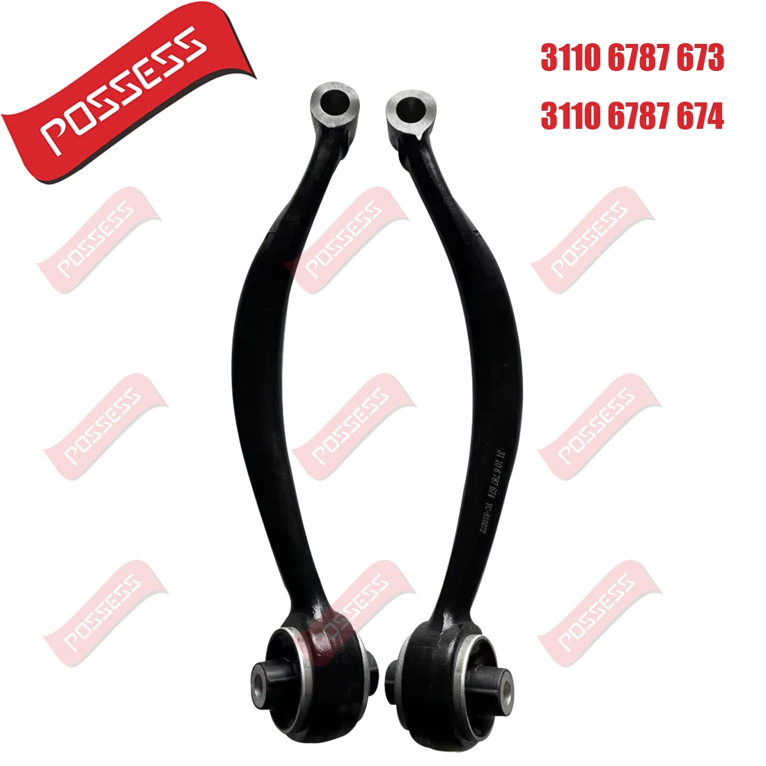 

Пара изогнутых рычагов управления передней нижней подвески для BMW X3 F25 X4 F26. OE 31106787673 31106787674