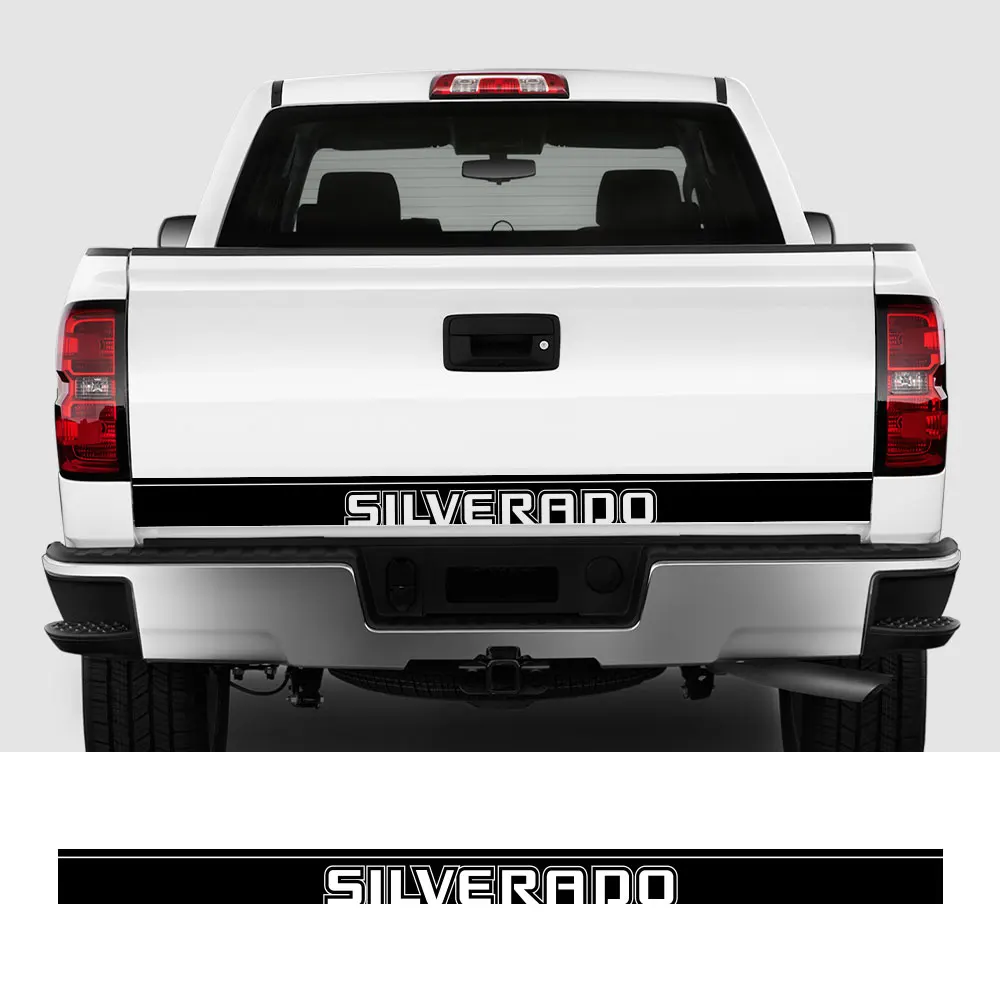 

Car Rear Tail Decor Decals Pickup Stickers for Chevrolet Silverado Truck Tailgate DIY Vinyl Graphics Covers Auto Accessories
