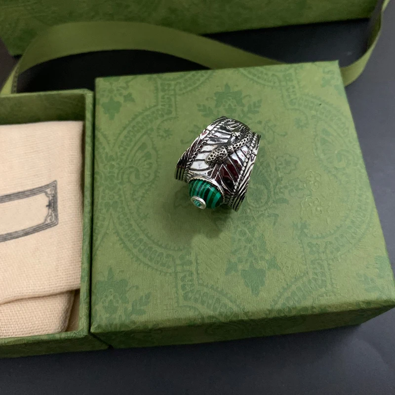 Мужское и женское кольцо из серебра 925 пробы с бирюзой | Украшения аксессуары
