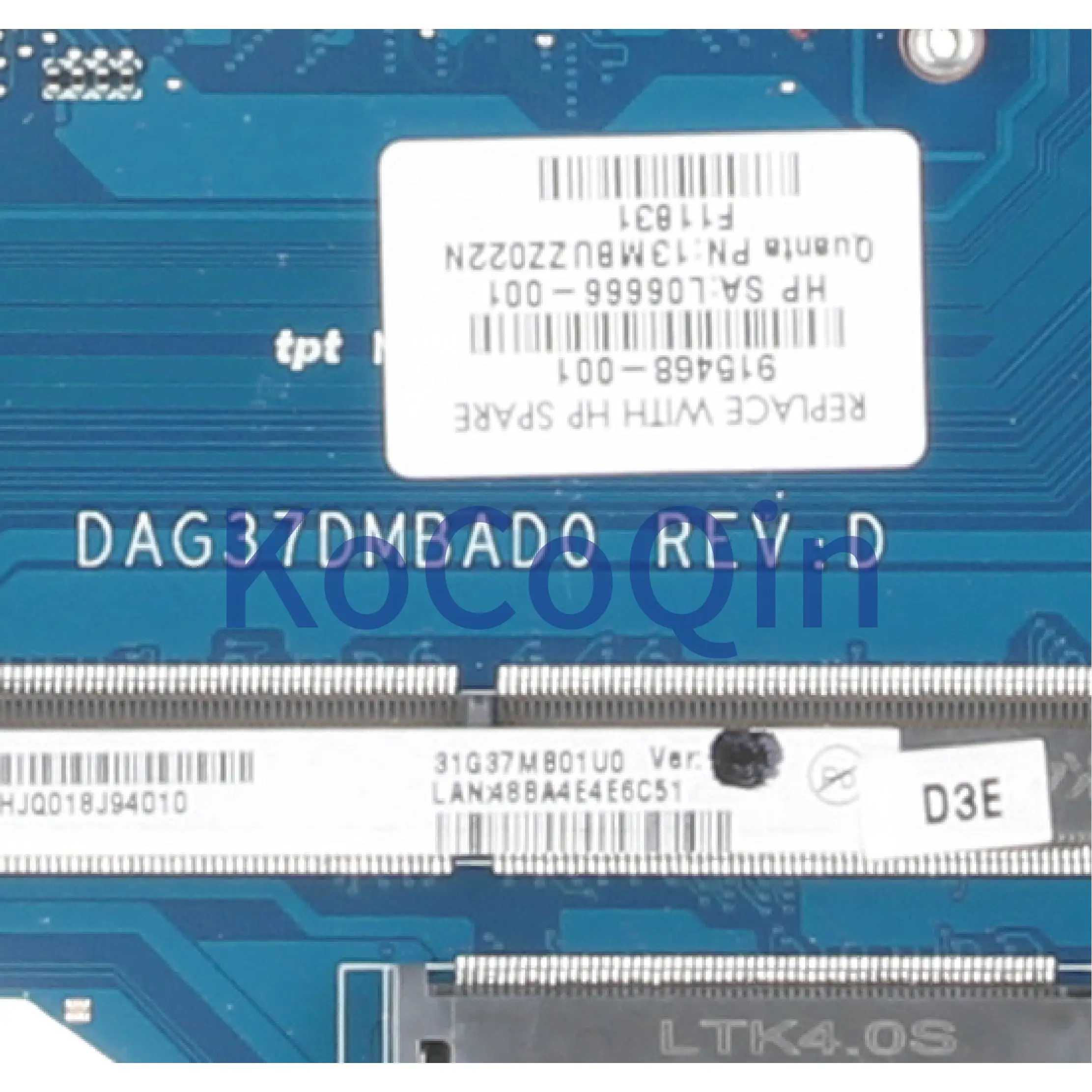 KoCoQin материнская плата для ноутбука HP павильон 17-AB 17-W I5-7300HQ GTX1050 915468-001 915468-601 DAG37DMBAD0