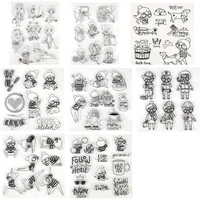 casual girl theme pretty girls do sports do housework transparent clear silicone stamp for diy scrapbooking cards new 2020