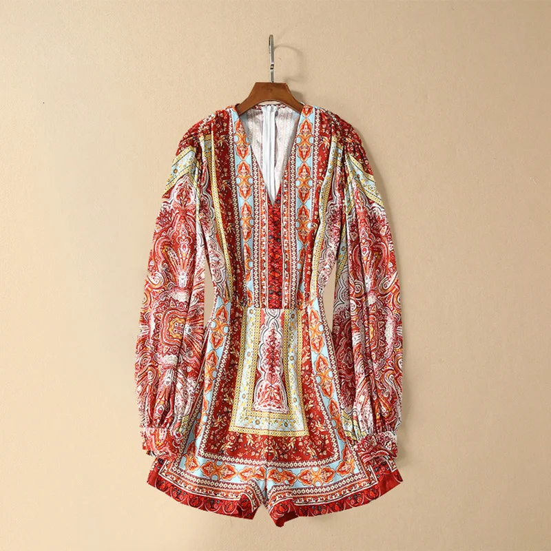 Beach Wear Cover Up Saida De Praia Coverup Swim Skirt Dress 2020 Summer New Women Bohemia Retro Geometric Jumpsuit Acetate