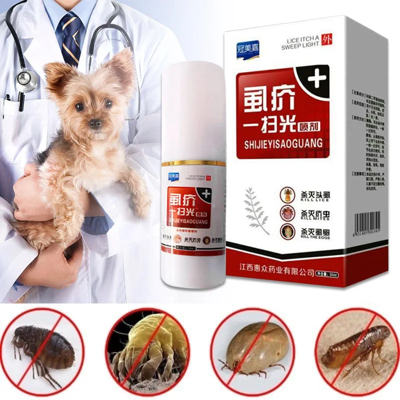 

1 Pcs Pet Dog Puppy Cat Insecticide Spray Portable Anti-flea Flea Lice Insect Killer xqmg Stain Odor Removers Dog Supplies Pet