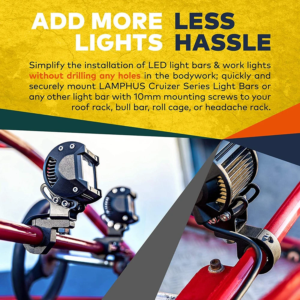 Кронштейн монтажный для внедорожника ATV UTV мини зажим в горизонтальном положении