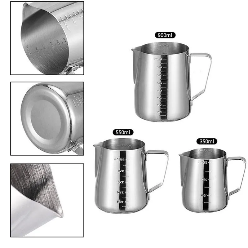 

Steel Garland Cup 1PC Pointed Mouth Garland Milk Measuring And Cup Outer Inner Tea H2J5 Cup Scale Cup Coffee C6H9