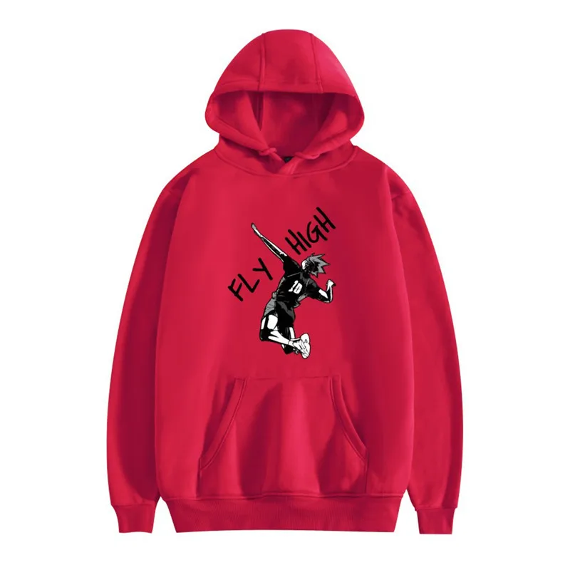 

Men''s Hoodies Cartoon Haikyuu Funny Japanese Anime Streetwear Harajuku Karasuno Fly High Graphic Sweatshirts Men Women Hoodie
